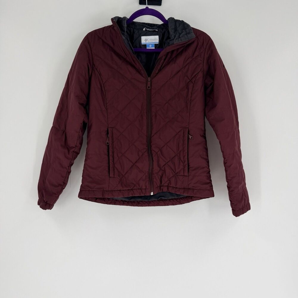 Columbia Sportswear Women's Snowmelt Valley II Zip Jacket Coat Burgundy Small